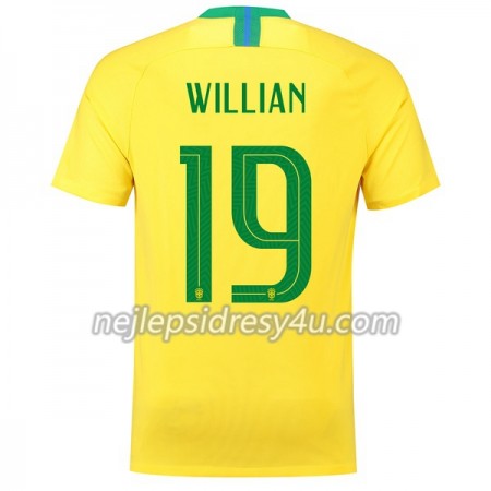 Fotbalový Dres Brazílie Willian 19 Domácí MS 2018